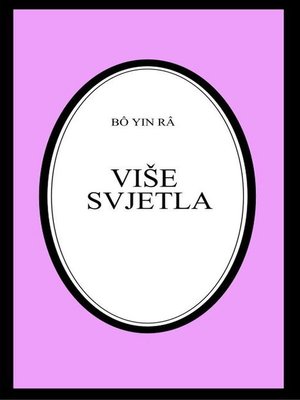 cover image of Više svjetla